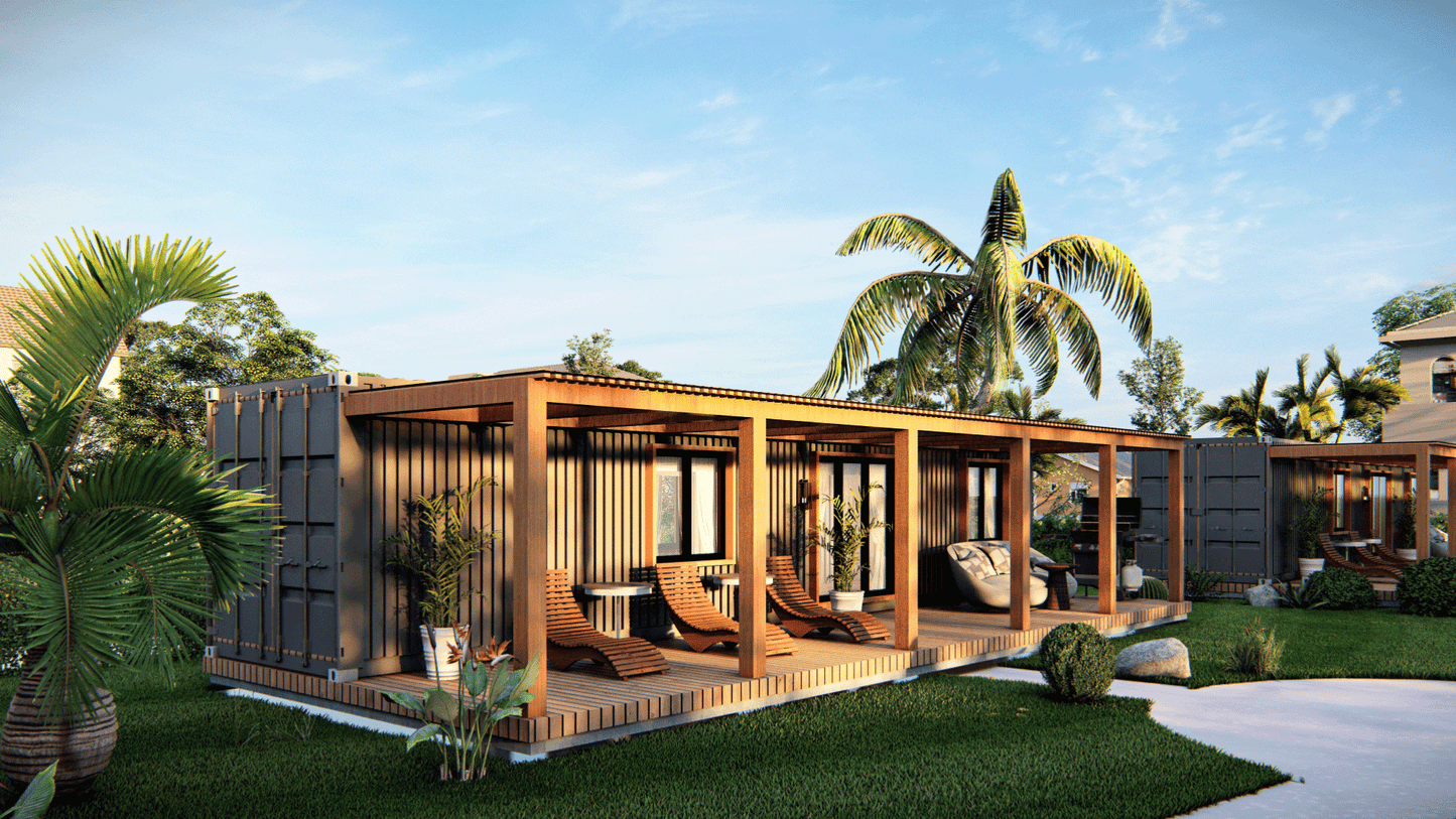 40' High-Cube Shipping Container Home Plans – Design Guide with Electrical, Plumbing, HVAC