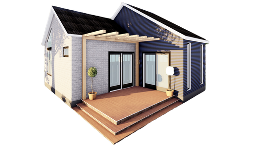 460sqft Two Bedroom Tiny Home ADU Design Plans – Floor Plan, Elevations, Door & Window Schedule