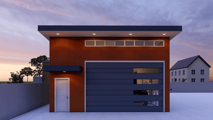 48' x 24' Garage or ADU Building Plans - Construction Set with Floor Plan, Elevations, Electrical & Plumbing