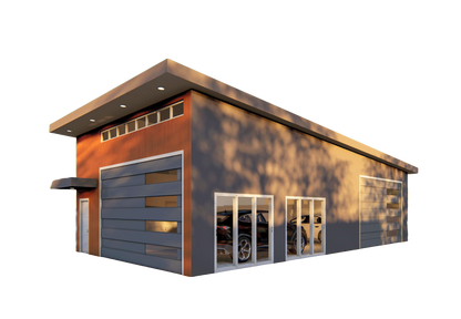 48' x 24' Garage or ADU Building Plans - Construction Set with Floor Plan, Elevations, Electrical & Plumbing