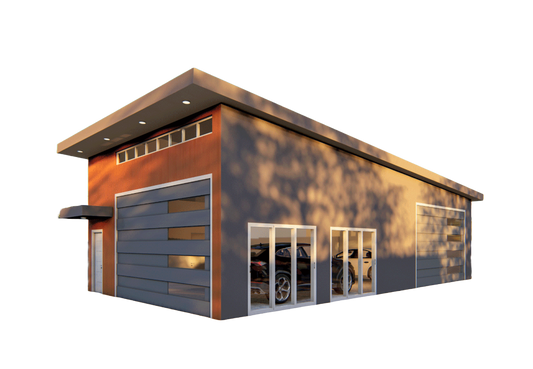 48' x 24' Garage or ADU Building Plans - Construction Set with Floor Plan, Elevations, Electrical & Plumbing