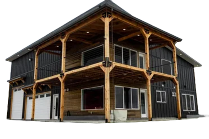 60'x40' 3-Bedroom 2-Story House Plans with 40'x39' Shop Garage – Layouts & Elevations