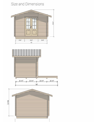 12'x8' Wood Shed Building Plans – DIY Instructions with Elevations, Framing, and Step by Step Guide