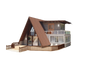 A-Frame Cabin Plans with Loft Mezzanine - 931 sqft Flexible Design