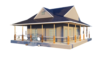 Blueprints - 2-Bedroom House with Wrap-Around Porch – Floor Plan, Electrical Plan, Elevations, Roof Plan, Foundation Plan, and in Depth Details