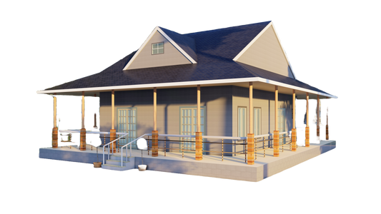 Blueprints - 2-Bedroom House with Wrap-Around Porch – Floor Plan, Electrical Plan, Elevations, Roof Plan, Foundation Plan, and in Depth Details