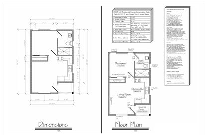 Comprehensive Building Plans for 17'10" x 26'10" Tiny Home - 479sqft Living Space