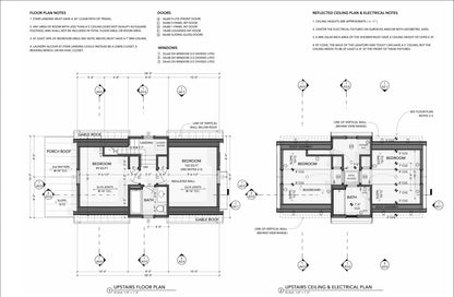 Cabin House Plans | 28'x16' | 224sqft | 2-Story 2-bedroom floorplan Home Building Plans, Tiny house DIY Blueprint