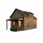 Cabin House Plans | 28'x16' | 224sqft | 2-Story 2-bedroom floorplan Home Building Plans, Tiny house DIY Blueprint