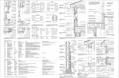 Construction Documents for 3-Bedroom 2-Story American Farmhouse - 1945 sqft with Detailed Plans
