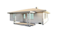 Plans for 36x25 Wood Home - 900 SqFt, 2 Bedrooms, Kitchen, Living Room, Utility Room, Floor Plan & Elevations