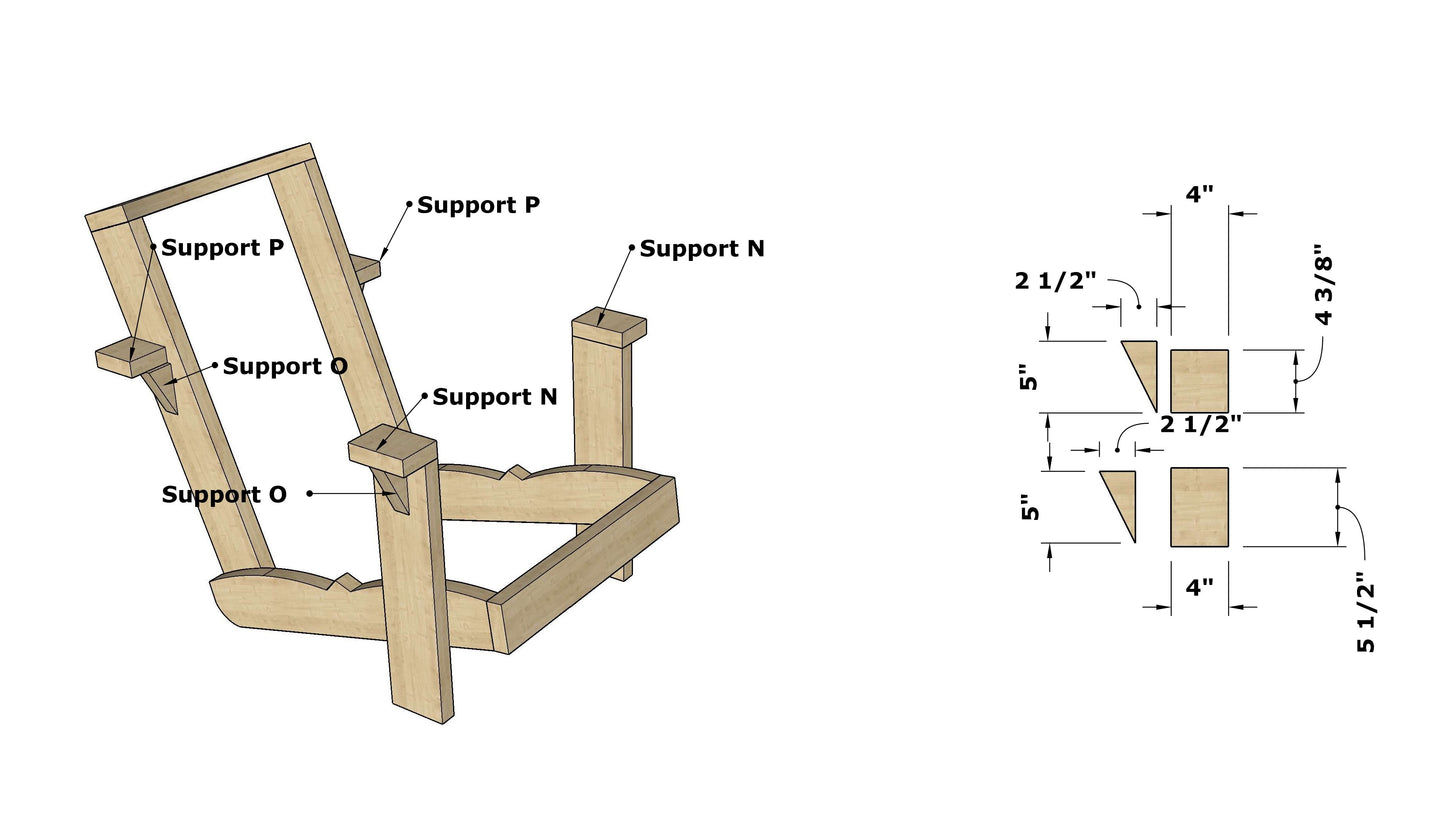 DIY Adirondack Chair Woodworking Plans with Cutlist and Assembly Steps