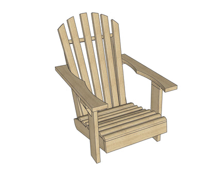 DIY Adirondack Chair Woodworking Plans with Cutlist and Assembly Steps