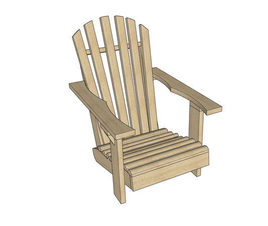 DIY Adirondack Chair Woodworking Plans with Cutlist and Assembly Steps