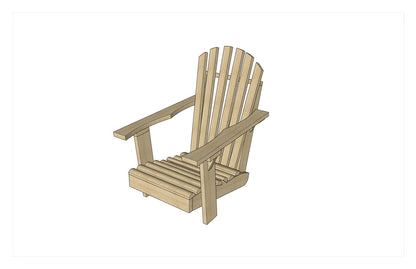 DIY Adirondack Chair Woodworking Plans with Cutlist and Assembly Steps