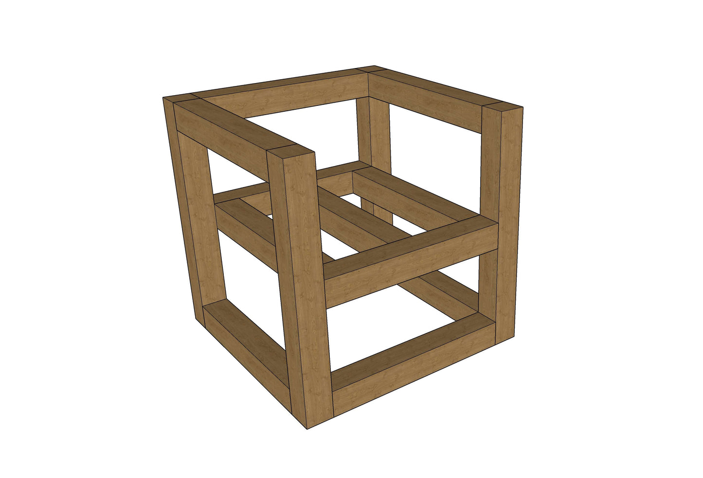 DIY Modern Outdoor Chair Woodworking Plans with Cutlist and Assembly Steps