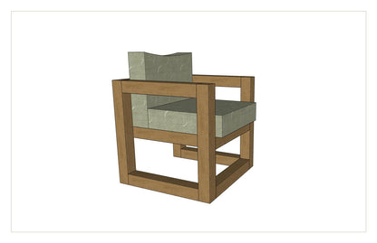 DIY Modern Outdoor Chair Woodworking Plans with Cutlist and Assembly Steps