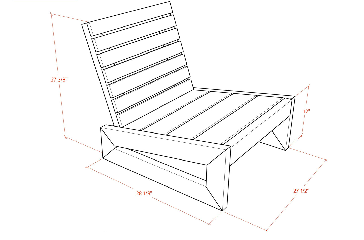 DIY Modern Outdoor Wooden Chair Building Plans - Step by Step Instructions & Shopping List