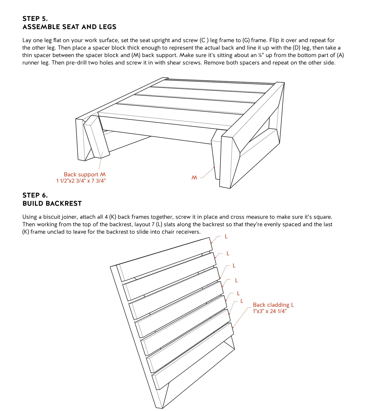 DIY Modern Outdoor Wooden Chair Building Plans - Step by Step Instructions & Shopping List