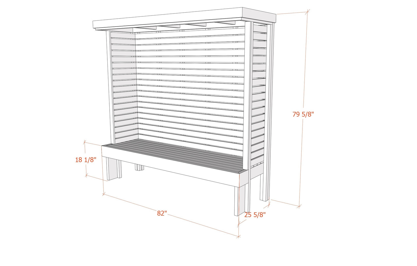 DIY Outdoor Wooden Bench with Privacy Walls Building Plans | Privacy Nook