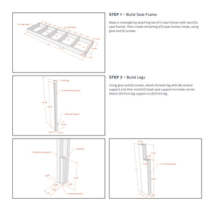 DIY Outdoor Wooden Bench with Privacy Walls Building Plans | Privacy Nook