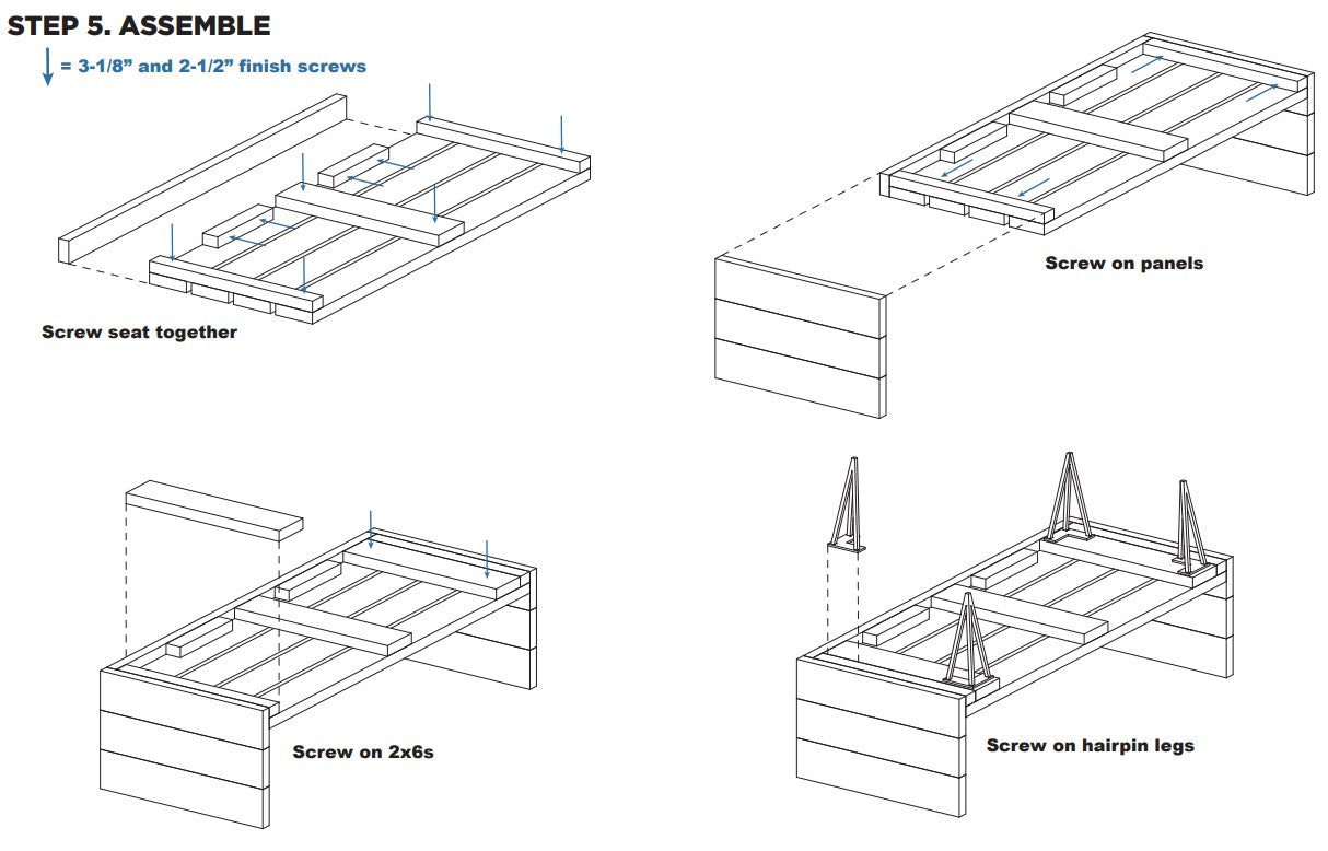 DIY Outdoor Wooden Sofa Building Plans | Step by Step Instructions