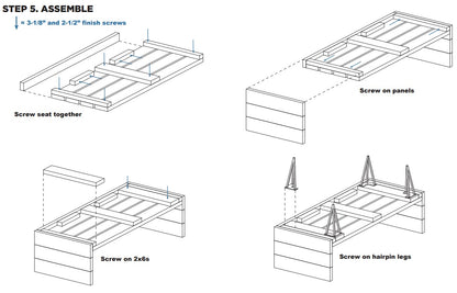 DIY Outdoor Wooden Sofa Building Plans | Step by Step Instructions