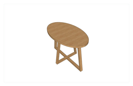 DIY Oval Table Woodworking Plans with Detailed Cutlist and Dimensions