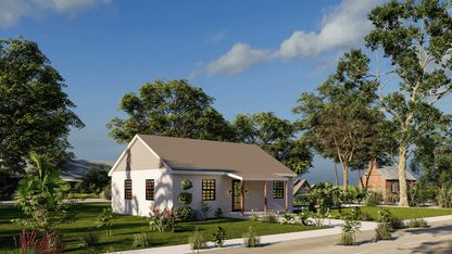 DIY Tiny Home Plans | 3 Bedroom Single Story 26x33 | 858sqft | Cottage Floor Plan Blueprints