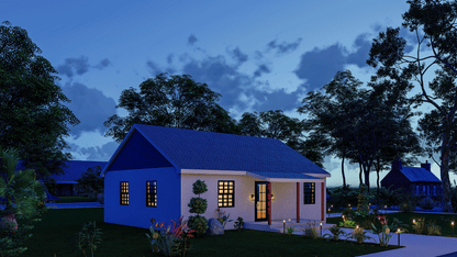 DIY Tiny Home Plans | 3 Bedroom Single Story 26x33 | 858sqft | Cottage Floor Plan Blueprints