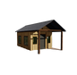 DIY Wood Shed Building Plans - 16'x11', 182 sqft with Wrap Around Deck Step by Step Instructions & Material List