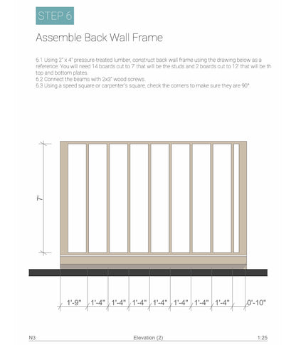 DIY Wood Shed Plans 8'x12' – Detailed Step by Step Building Instructions with Shopping List & Elevations