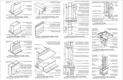 Detailed Farmhouse Plans 42' x 28' – Includes 3 Bedrooms, Kitchen, Living, Family, 3 Baths