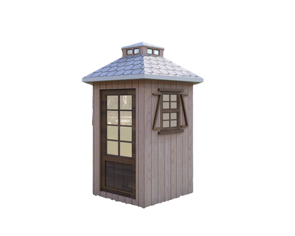 Hexagon Shed Plans – 4' Hexagon Shape with 8' Diameter, DIY Wood Construction, Detailed Instructions