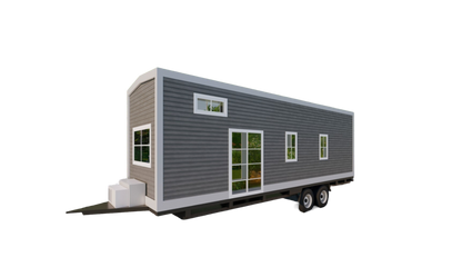 Mobile Tiny Home on Wheels with Loft Mezzanine 36’x 8’ | 288 Sq Ft | Fully Equipped Kitchen, Washroom, and Sleeping Areas | Building Plans