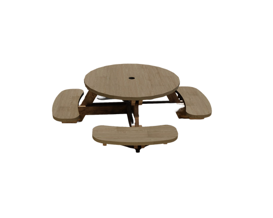 Round Picnic Table Woodworking Plans - Complete Guide with Shopping List & Step by Step Instructions