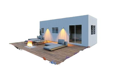 Shipping Container Tiny Home Plans 8.4m x 3.1m with Floor Plan, Sections and Elevations