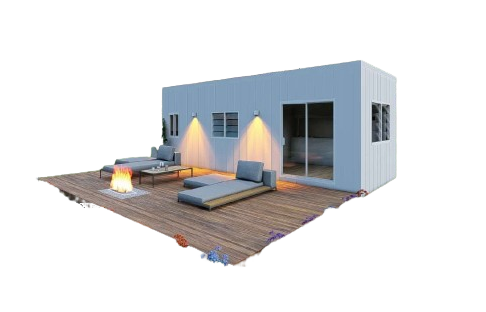 Shipping Container Tiny Home Plans 8.4m x 3.1m with Floor Plan, Sections and Elevations