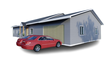 Spacious 4 Bedroom House Plan with Attached 2 Car Garage - 2400 sqft + 880 sqft Garage - Detailed Blueprints
