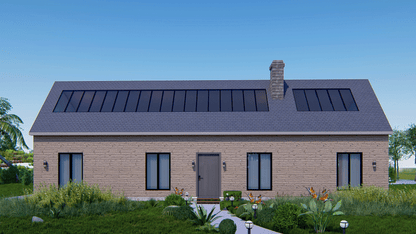 Sustainable Solar Energy Home Plans - 3 Bedrooms, Skylights, Carport, Construction Details
