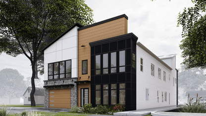 Three-Unit Town Home Building Plans – 4 Beds/4 Baths per Unit – Unit A 1199sqft & Unit B/C 1015sqft – Floor Plans, Elevations, and More
