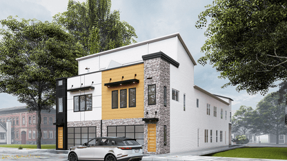 Three-Unit Town Home Building Plans – 4 Beds/4 Baths per Unit – Unit A 1199sqft & Unit B/C 1015sqft – Floor Plans, Elevations, and More