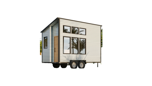 Comprehensive Building Plans for 8' x 16' Tiny Mobile Home - 128sqft area Living Space