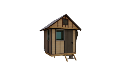 Comprehensive Building Plans for 8'x8' Tiny Home with Loft - 64 sqft area