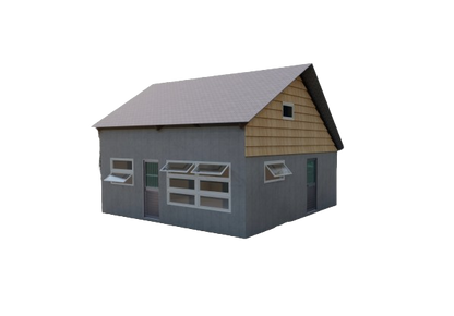 Tiny Home Building Plans Small House - 24' x 22' - 528sqft Main Floor + 302sqft Loft Wood Construction