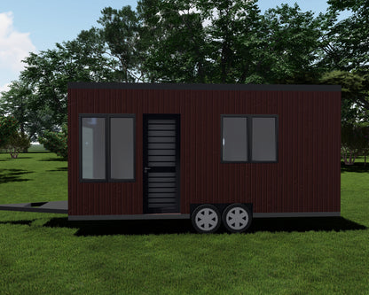 Tiny Home on Wheels Building Plans | 8'x20' | 160sqft | Detailed Floorplan, Elevations, Sections, and More