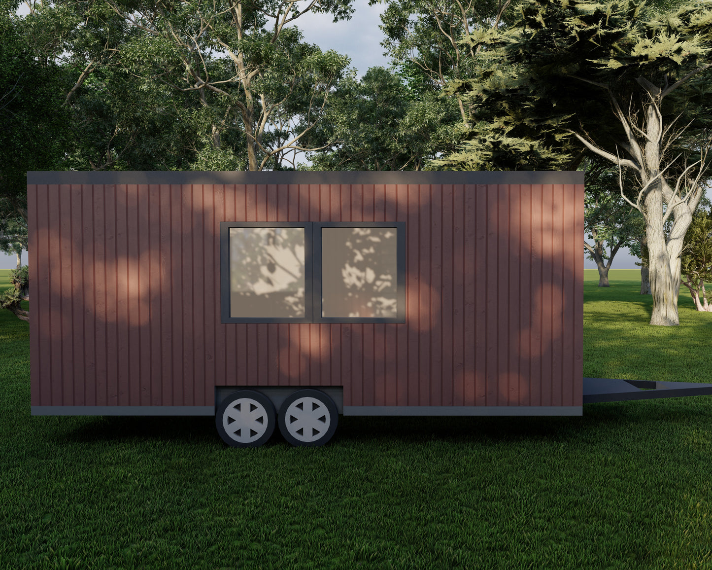 Tiny Home on Wheels Design Plans | 8'x20' | 160sqft | Detailed Floorplan, Elevations, Sections, and More