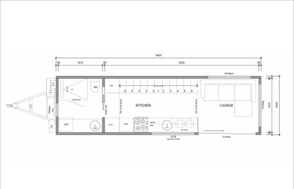 Tiny Mobile Home Design Plans - 217 SqFt with Loft Bedrooms & Amenities