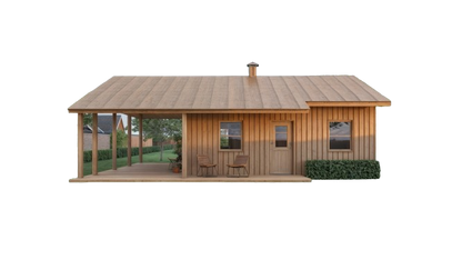 24x24 Tiny Home Cabin Building Plans – 2 Bedrooms, Living Room, Kitchen, Bath, Porch & Carport – Drawings