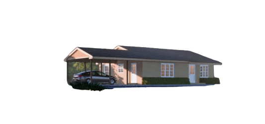 Tiny Home Plans - 2 Bedroom Single Story 28x36 1008sqft + Garage - Blueprints